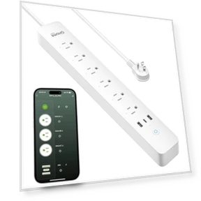 Smart Plug Power Strip with 6 Outlets and 3 USB Ports — Power Solutions & Surge Protection, GHome Smart
