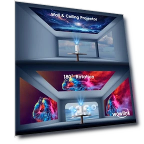 Mini Projector with WiFi 6 and Bluetooth 5.4 — Home Theater Projectors, wowlink