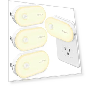 Plug-in Night Light with Motion Sensor and Dimmable Smart LED — Night Lights, AUVON