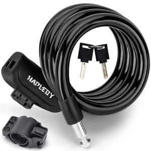 Premium Bike Lock with Keys and Mounting Bracket, Hapleby