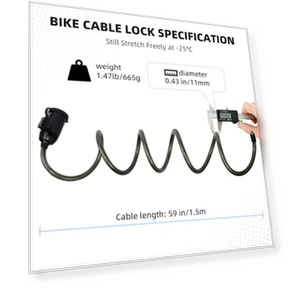 Smart Bike Lock — Cable, KENRONE