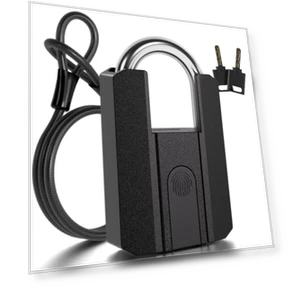 Smart Fingerprint Bike Lock with Key and 4FT Steel Cable — U-Lock, APECYC