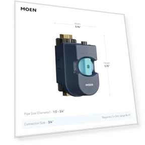 Smart Water Monitor and Automatic Shutoff Sensor — Water Leak Detection Systems, Moen