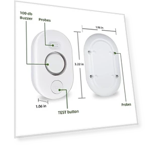 Water Leak Detector Sensor Alarm — Water Leak Detection Systems, METAK