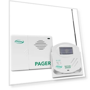 Wireless Motion Sensor Alarm System with Pager — Patient Alarms, Smart Caregiver Corporation