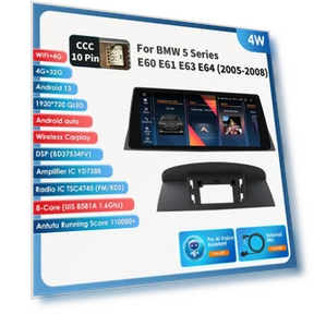 10.25-inch Smart Car Multimedia Player with GPS Navigation, CarPlay, Android Auto — In-Dash, Hizpo