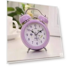Creative Fashion Bedside Silent Simple Student Cartoon Alarm Clocks Multifunctional Metal Kids Night Lights Alarm Clocks — Alarms & Clocks, Daily necessities-V