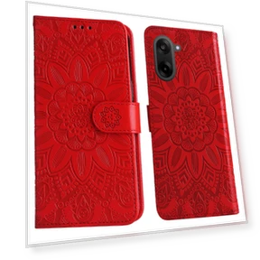 Leather Wallet Case with Sunflower Embossing — Flip Cases, Smartwatch 2025