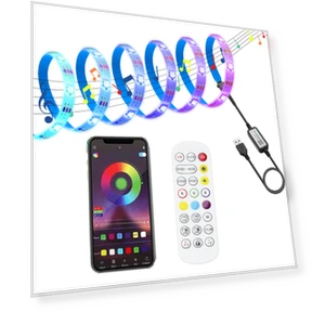 LED Light Strip with Flowing Rainbow Colors — LED Strips, LEKE