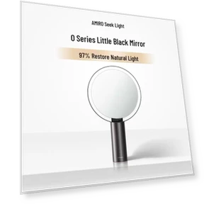 LED Smart Desktop Makeup Mirror — Handheld, AMIRO