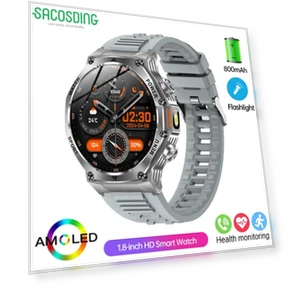 Outdoor Smart Watch with Large Battery and LED Flashlight — Smartwatches, SACOSDING