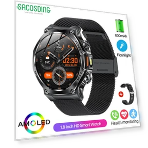 Outdoor Smart Watch with Large Battery and LED Flashlight — Smartwatches, SACOSDING