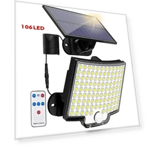 Outdoor Solar Motion Sensor Wall Lamp — Outdoor Security & Flood Lighting, KIWONG