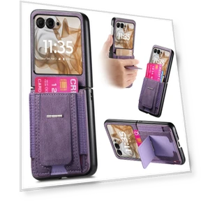 Retro Leather Back Cover with Card Holder — Flip Cases, Smartwatch 2025