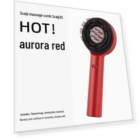 Scalp Massager with Red Light Therapy — Head Relaxation Tools, Breo