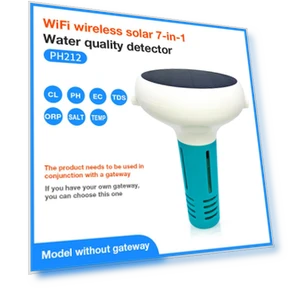 Solar Powered 7-in-1 Smart Water Quality Tester — Hydrometers, yieryi