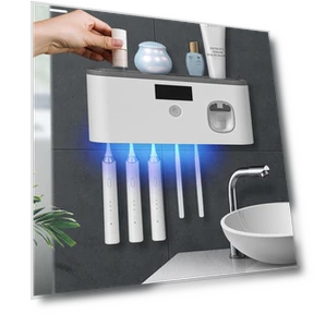 Toothbrush Holder with UV Disinfection — Toothbrush Holders, Factory Discount Outlet
