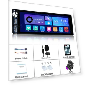 Universal 6.9-inch Car Radio with Carplay — Stereo Receivers, HOME-Auto-001