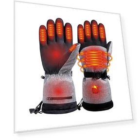 Waterproof Winter Cycling and Ski Gloves with Electric Heating and Touchscreen Support — Cold Weather Gloves, SportSurge