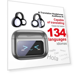 Wireless Headphones with AI Translator — In-Ear Headphones, Junmaocun