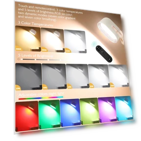 360° Rotating Touch Wall Light with Remote Control and Color Changing — Book Lights, VantaGoods