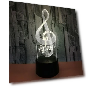 Acrylic 3D Table Lamp with Touch Remote Control — Lamps & Shades, Your Customized Mall