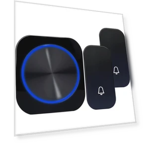 Autonomous Waterproof Wireless Doorbell with Night Light — Push Buttons, Conwe