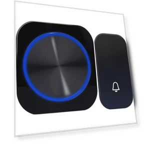 Autonomous Waterproof Wireless Doorbell with Night Light — Push Buttons, Conwe