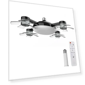 Drone Fan with LED Light and Remote Control — Foam, Sole Street