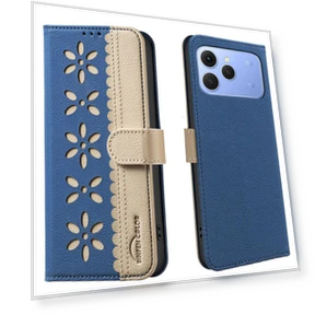 Leather Phone Case with Flower Pattern — Flip Cases, Smartwatch 2025