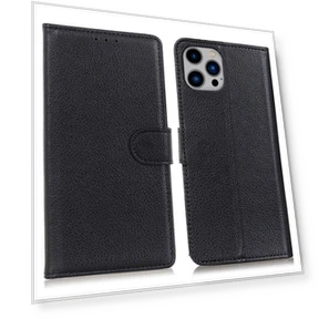 Leather Wallet Case with Litchi Texture — Phone Accessories, Smartwatch 2025