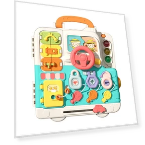 Montessori Busy Board Sensory Toy with Music and Light Switches — Hammer & Build Fun, Bai Fen Bai