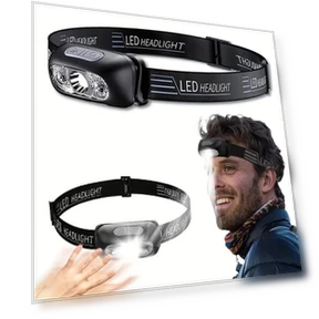 Rechargeable Headlamp with Motion Sensor — Headlamps, Homeware Essentials