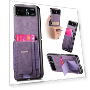 Retro Leather Back Cover with Card Holder — Flip Cases, Smartwatch 2025