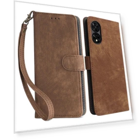 RFID Blocking Folio Flip Leather Phone Wallet Cover with Hand Strap — Flip Cases, Smartwatch 2025