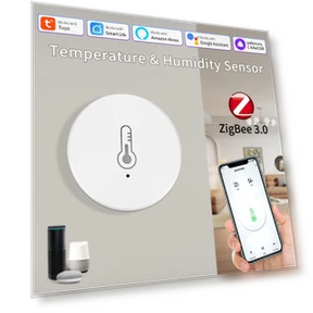 Round Temperature and Humidity Sensor — Home Climate Control, Sole Street
