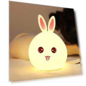 Silicone Rabbit Night Light with Color Changing LED — Night Lights, Karniproduction