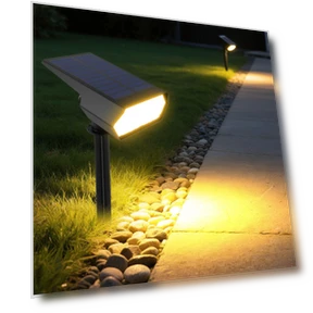 Solar Rechargeable LED Lawn Light — Outdoor Post Lighting, COOKING-MALL