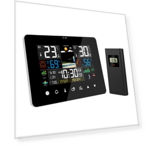 Sunrise and Sunset Weather Station with Multi-Function Alarm Clock — Barometers, KTY