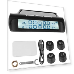 Tire Pressure Monitoring System with Solar Display — TPMS Sensor Replacements, AINYSZIN