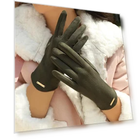 Winter Fleece Thermal Gloves with Suede Coating and Touchscreen — Gloves & Mittens, Freedom Outdoors