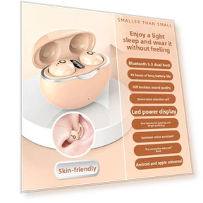 Wireless Bluetooth Sleep Earbuds with Touch Control and Digital Display — In-Ear Headphones, Admisitr