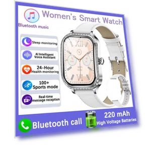Women's Smart Watch with Heart Rate Monitor, Blood Pressure Monitor, Music Playback, AI Voice Control, Sports Features,... — Smartwatches, ElectronicsHome