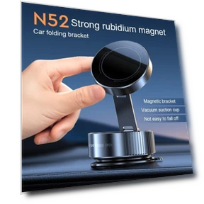 360° Rotating Magnetic Car Phone Mount — Dashboard Installation Kits, X-World