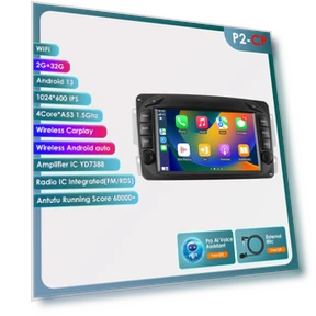 7-inch AI Wireless CarPlay Android Car Stereo — In-Dash, OSSURET