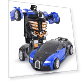 Automatic Deformation on Collision One-Click Robot Toy Car — Toy Vehicles, FourAll