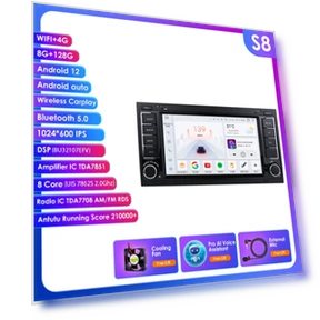 Car Multimedia Player with Wireless CarPlay and Android Auto — In-Dash, OSSURET