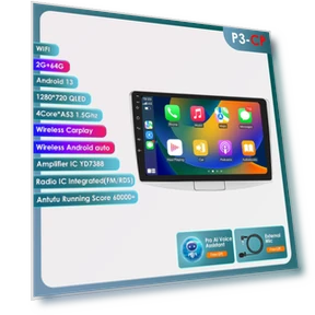 Car Radio Multimedia Video Player Navigation GPS Carplay QLED Touchscreen Smart Screen — Stereo Receivers, Hizpo