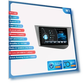 Car Radio with Android, CarPlay, 4G, and Touchscreen — In-Dash, Hizpo