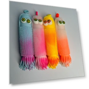 Color-changing caterpillar firefly, soft sensory squeeze toy with blinking eyes — Habitats, Gotosee